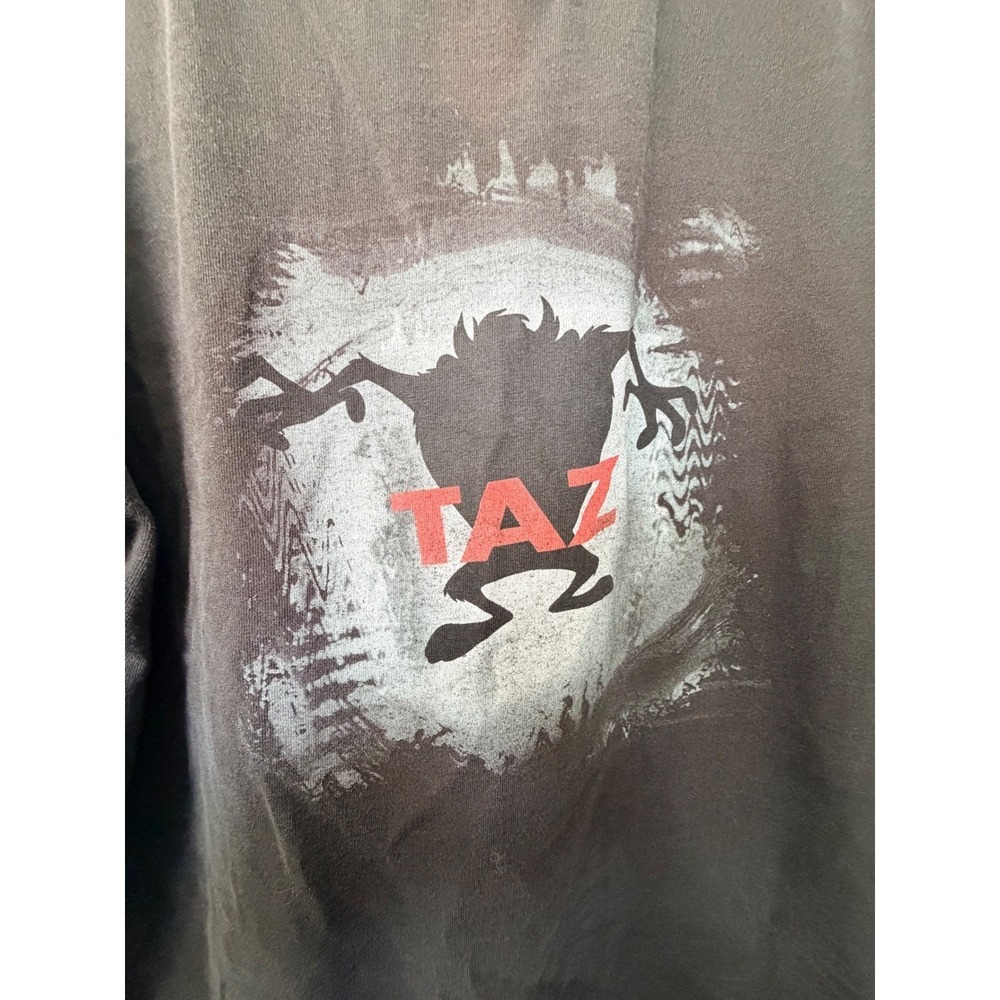Vintage 1999 Looney Tunes Taz Tasmanian Devil Graphic T-Shirt XL Faded Black_158 - Picture 3 of 11